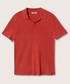 T-shirt - koszulka męska Mango Man polo Lino męski kolor czerwony gładki