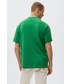T-shirt - koszulka męska Mango Man t-shirt bawełniany Seto kolor zielony z nadrukiem