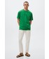 T-shirt - koszulka męska Mango Man t-shirt bawełniany Seto kolor zielony z nadrukiem