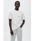 T-shirt - koszulka męska Mango Man t-shirt bawełniany Clavel kolor biały z nadrukiem