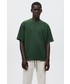 T-shirt - koszulka męska Mango Man t-shirt bawełniany Andrea kolor zielony gładki