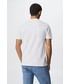 T-shirt - koszulka męska Mango Man t-shirt Strech męski kolor biały gładki