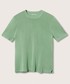 T-shirt - koszulka męska Mango Man t-shirt z domieszką lnu Lino kolor zielony gładki