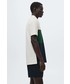 T-shirt - koszulka męska Mango Man polo bawełniane Aloeb kolor beżowy wzorzysty