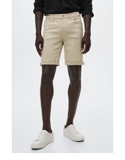 Krótkie spodenki męskie szorty jeansowe Nepto męskie kolor beżowy - Answear.com Mango Man