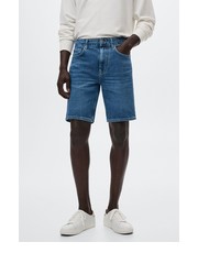 Krótkie spodenki męskie szorty jeansowe Jarod męskie kolor turkusowy - Answear.com Mango Man