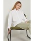 Koszula Medicine koszula damska kolor biały relaxed z kołnierzykiem klasycznym