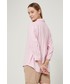 Koszula Medicine koszula damska kolor różowy relaxed z kołnierzykiem klasycznym