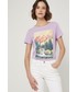 Bluzka Medicine t-shirt bawełniany kolor fioletowy