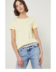 Bluzka t-shirt bawełniany kolor żółty - Answear.com Medicine