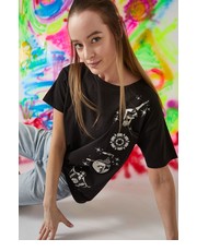 Bluzka t-shirt bawełniany kolor czarny - Answear.com Medicine