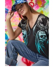Bluzka t-shirt bawełniany kolor szary - Answear.com Medicine