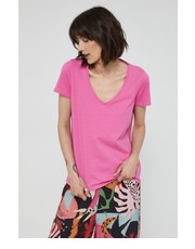 Bluzka t-shirt damski kolor różowy - Answear.com Medicine