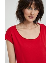 Bluzka t-shirt bawełniany kolor czerwony - Answear.com Medicine