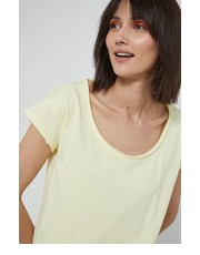 Bluzka t-shirt bawełniany kolor żółty - Answear.com Medicine