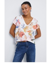 Bluzka t-shirt bawełniany kolor beżowy - Answear.com Medicine