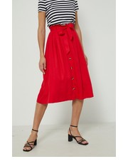 Spódnica spódnica kolor czerwony midi rozkloszowana - Answear.com Medicine