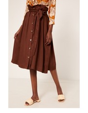 Spódnica spódnica kolor brązowy midi rozkloszowana - Answear.com Medicine
