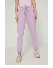 Spodnie spodnie damskie kolor fioletowy gładkie - Answear.com Medicine