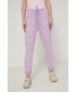 Spodnie Medicine spodnie damskie kolor fioletowy gładkie