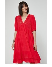 Sukienka sukienka kolor czerwony mini rozkloszowana - Answear.com Medicine
