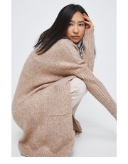 Sweter kardigan damski kolor beżowy ciepły - Answear.com Medicine