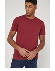 T-shirt - koszulka męska T-shirt męski kolor bordowy gładki - Answear.com Medicine