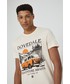 T-shirt - koszulka męska Medicine t-shirt bawełniany kolor beżowy z nadrukiem