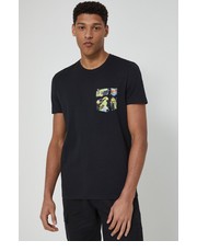 T-shirt - koszulka męska t-shirt bawełniany kolor czarny z nadrukiem - Answear.com Medicine