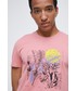 T-shirt - koszulka męska Medicine t-shirt bawełniany kolor różowy z nadrukiem