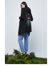Bluza bluza bawełniana damska kolor czarny z kapturem z nadrukiem - Answear.com Medicine