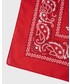 Szalik Medicine apaszka bawełniana damska kolor czerwony wzorzysta