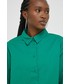 Koszula Only koszula bawełniana damska kolor zielony regular z kołnierzykiem klasycznym