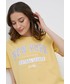 Bluzka Only T-shirt bawełniany kolor żółty