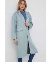 Płaszcz płaszcz damski kolor turkusowy przejściowy oversize - Answear.com Only