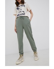 Spodnie Spodnie damskie kolor zielony gładkie - Answear.com Only