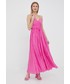 Sukienka Only sukienka kolor fioletowy maxi rozkloszowana