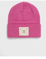 Czapka czapka kolor różowy z cienkiej dzianiny - Answear.com Only
