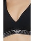 Bielizna damska Emporio Armani Underwear biustonosz kolor czarny gładki