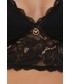 Bielizna damska Emporio Armani Underwear biustonosz kolor czarny koronkowy gładki