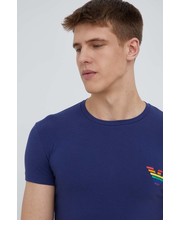 T-shirt - koszulka męska t-shirt męski kolor granatowy z nadrukiem - Answear.com Emporio Armani Underwear