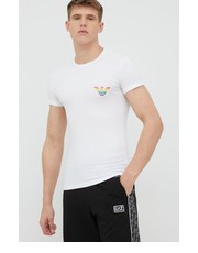 T-shirt - koszulka męska t-shirt męski kolor biały z nadrukiem - Answear.com Emporio Armani Underwear