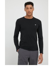 T-shirt - koszulka męska longsleeve bawełniany kolor czarny gładki - Answear.com Emporio Armani Underwear