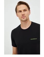 T-shirt - koszulka męska t-shirt męski kolor czarny z nadrukiem - Answear.com Emporio Armani Underwear