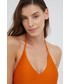 Strój kąpielowy Emporio Armani Underwear jednoczęściowy strój kąpielowy kolor pomarańczowy lekko usztywniona miseczka