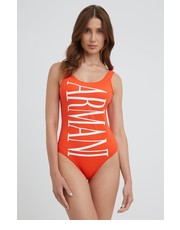 Strój kąpielowy jednoczęściowy strój kąpielowy kolor pomarańczowy lekko usztywniona miseczka - Answear.com Emporio Armani Underwear