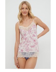 Piżama top piżamowy kolor różowy koronkowa - Answear.com Emporio Armani Underwear