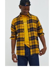 Koszula męska Produkt by Jack & Jones koszula męska kolor żółty regular z kołnierzykiem klasycznym - Answear.com Produkt By Jack & Jones