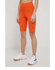 Spodnie Adidas by Stella McCartney szorty treningowe damskie kolor pomarańczowy gładkie high waist - Answear.com Adidas By Stella Mccartney