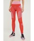 Legginsy Adidas By Stella Mccartney adidas by Stella McCartney legginsy treningowe damskie kolor pomarańczowy wzorzyste